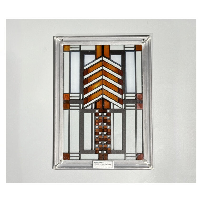 早期美國 建築大師萊特Frank Lloyd Wright「Autumn Sumac」秋日漆樹 彩繪玻璃