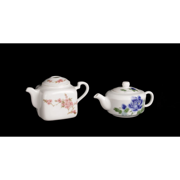 早期陶瓷 水點梅花 藍月季 茶壺 中南海懷仁堂 1962