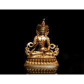 早期 藏傳鎏金佛 金剛薩埵造像(裝藏)